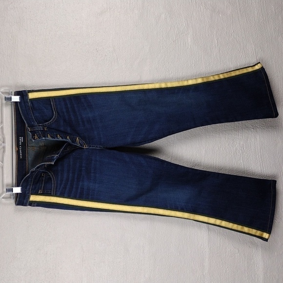 Veronica Beard Carolyn Blue Dark Wash Button Front High Rise Jean Baby Boot Jean - Picture 2 of 14